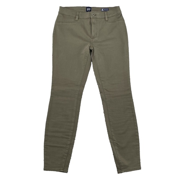 Gap Ankle Skinny Ankle Jean Women 6 Olive Green Boho Academia Y2k Preppy Classic - Picture 1 of 13